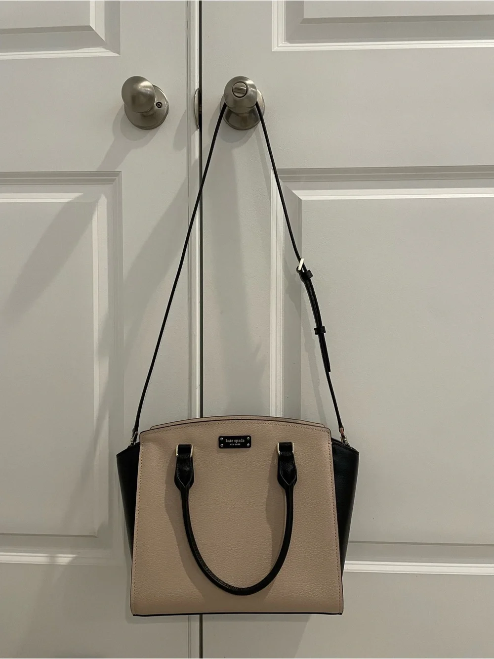 kate spade Beige and Black Two-Tone Satchel